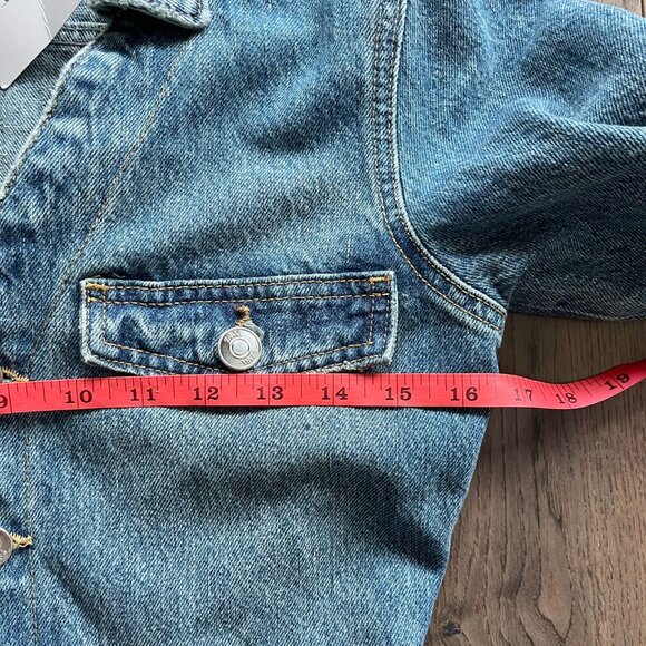 Zara Denim Utility Jumpsuit NWT Button Front Size S Blue Cotton One Piece - Picture 5 of 7